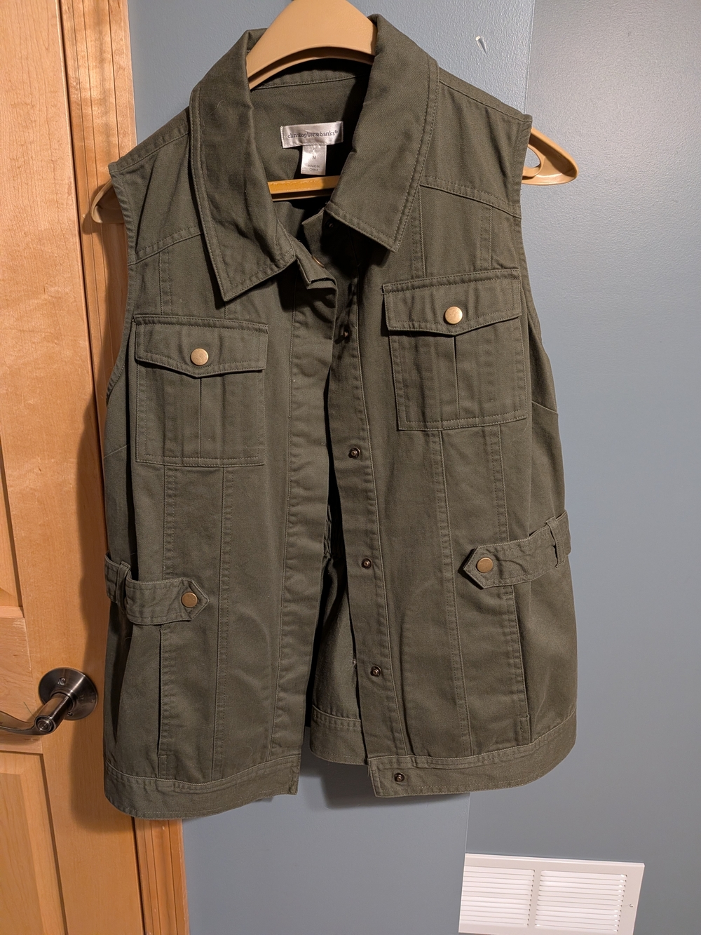 Christopher & Banks Olive Utility Vest